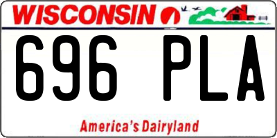 WI license plate 696PLA