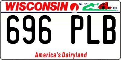WI license plate 696PLB