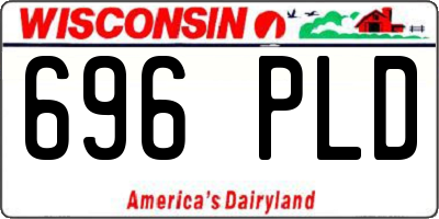 WI license plate 696PLD