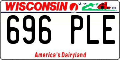 WI license plate 696PLE
