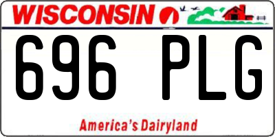 WI license plate 696PLG
