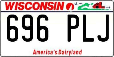 WI license plate 696PLJ