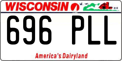 WI license plate 696PLL