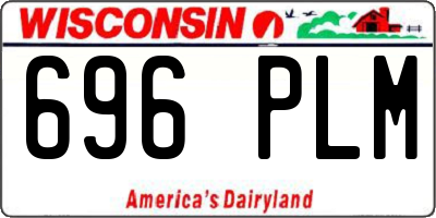 WI license plate 696PLM
