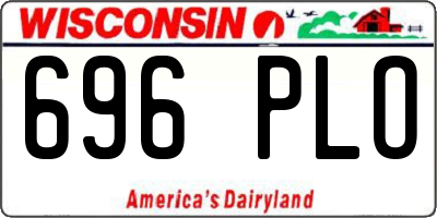 WI license plate 696PLO