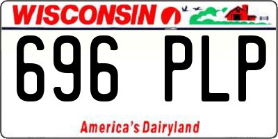 WI license plate 696PLP