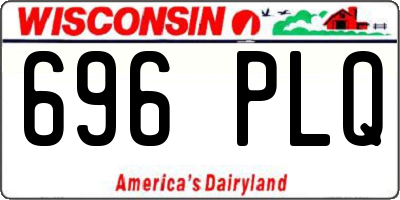 WI license plate 696PLQ