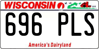WI license plate 696PLS