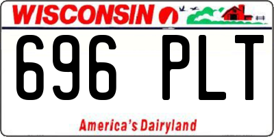 WI license plate 696PLT