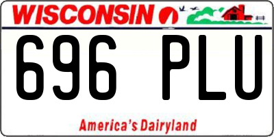 WI license plate 696PLU