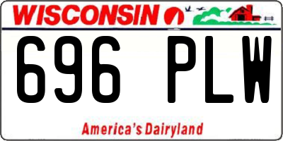 WI license plate 696PLW