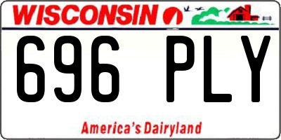 WI license plate 696PLY