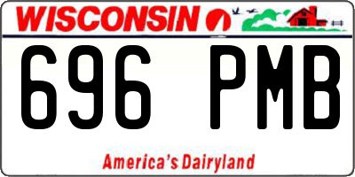 WI license plate 696PMB