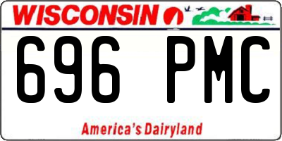 WI license plate 696PMC