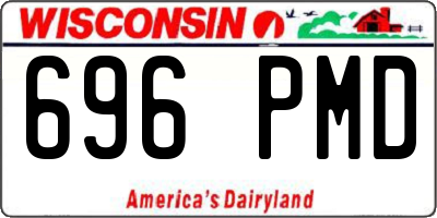 WI license plate 696PMD
