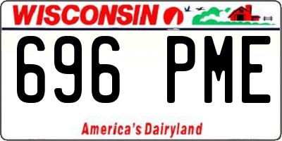 WI license plate 696PME