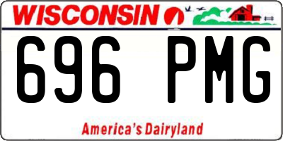 WI license plate 696PMG