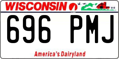 WI license plate 696PMJ