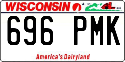 WI license plate 696PMK