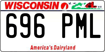 WI license plate 696PML