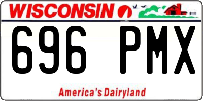 WI license plate 696PMX