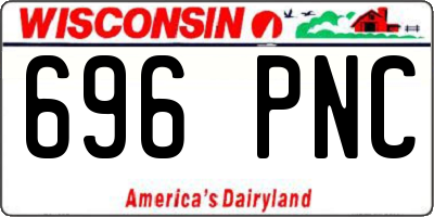 WI license plate 696PNC