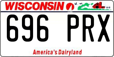 WI license plate 696PRX