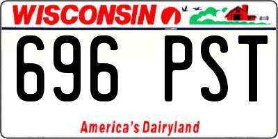 WI license plate 696PST