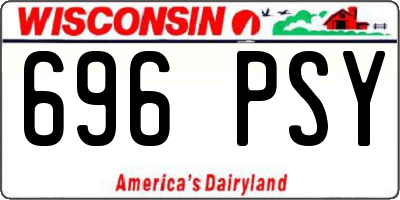 WI license plate 696PSY