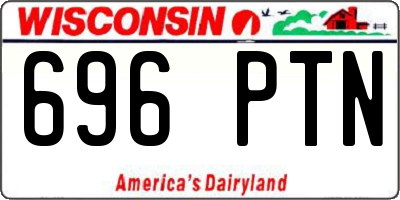 WI license plate 696PTN