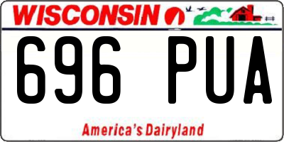 WI license plate 696PUA