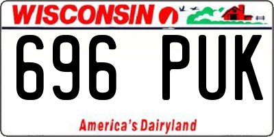 WI license plate 696PUK