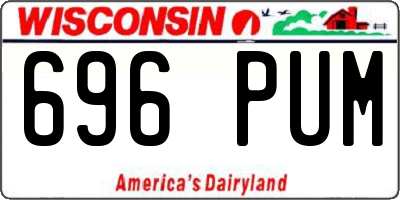 WI license plate 696PUM