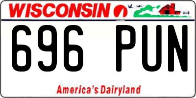 WI license plate 696PUN
