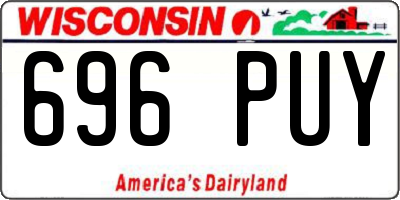 WI license plate 696PUY