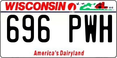 WI license plate 696PWH