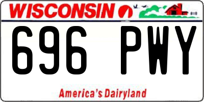 WI license plate 696PWY