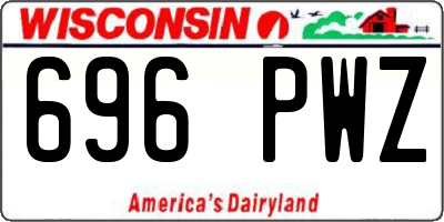WI license plate 696PWZ