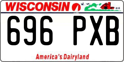 WI license plate 696PXB