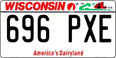 WI license plate 696PXE