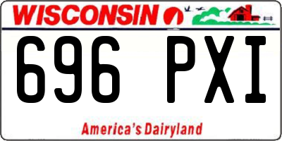WI license plate 696PXI