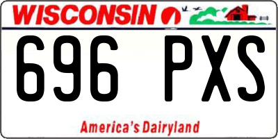 WI license plate 696PXS