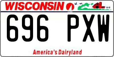 WI license plate 696PXW