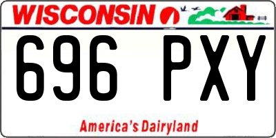 WI license plate 696PXY