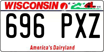 WI license plate 696PXZ