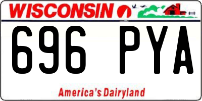 WI license plate 696PYA
