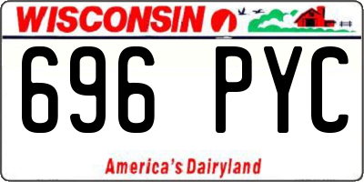 WI license plate 696PYC
