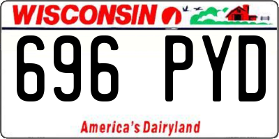 WI license plate 696PYD