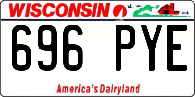 WI license plate 696PYE