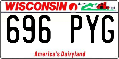 WI license plate 696PYG